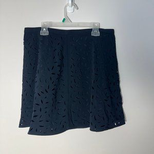 EUC Banana Republic Womens Petite 8 Black Skirt Cut Outs Like New